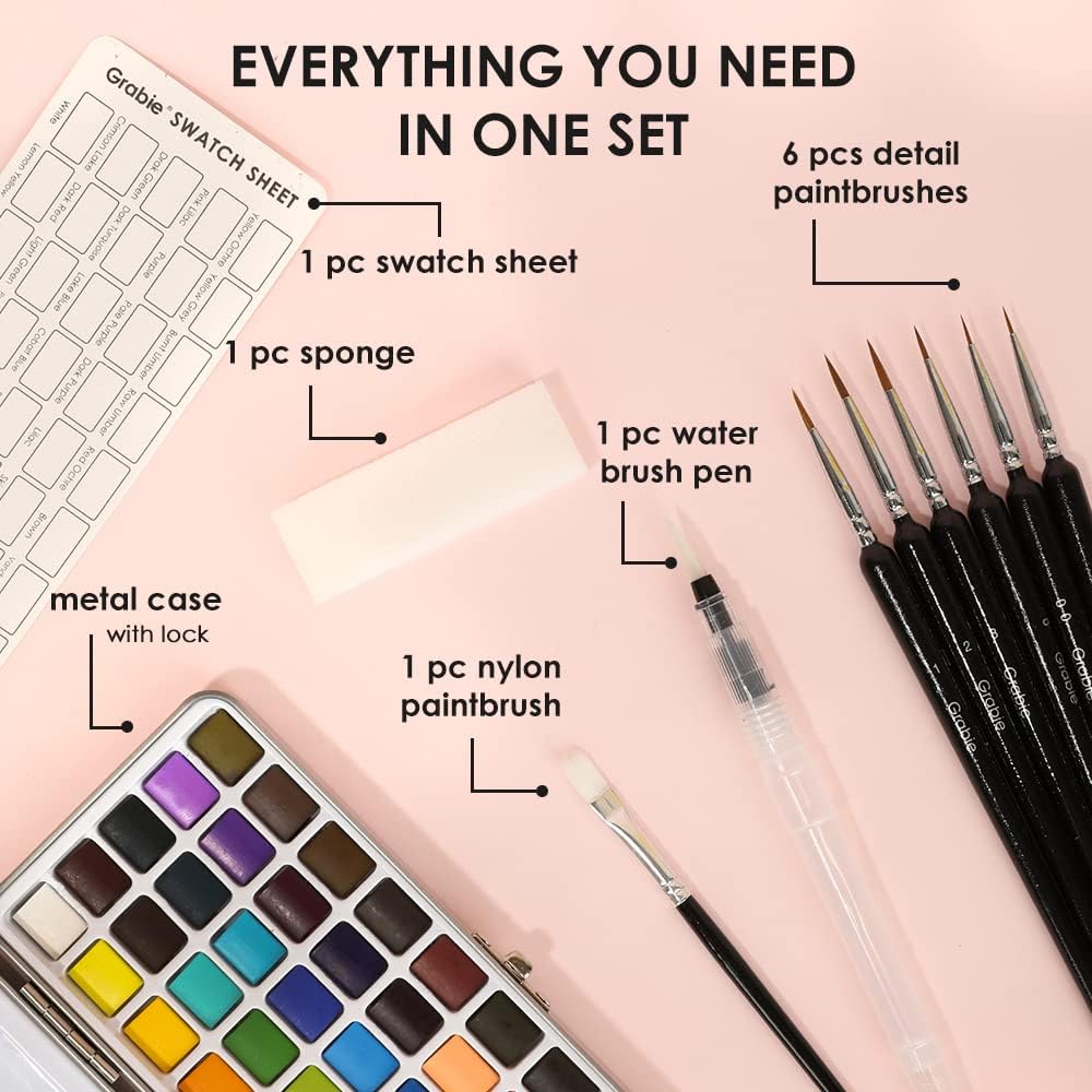 Grable 50 Watercolor Paint Set - Hình 2